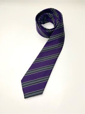 Altea Purple Striped (grsy, blue, white) Men's Tie